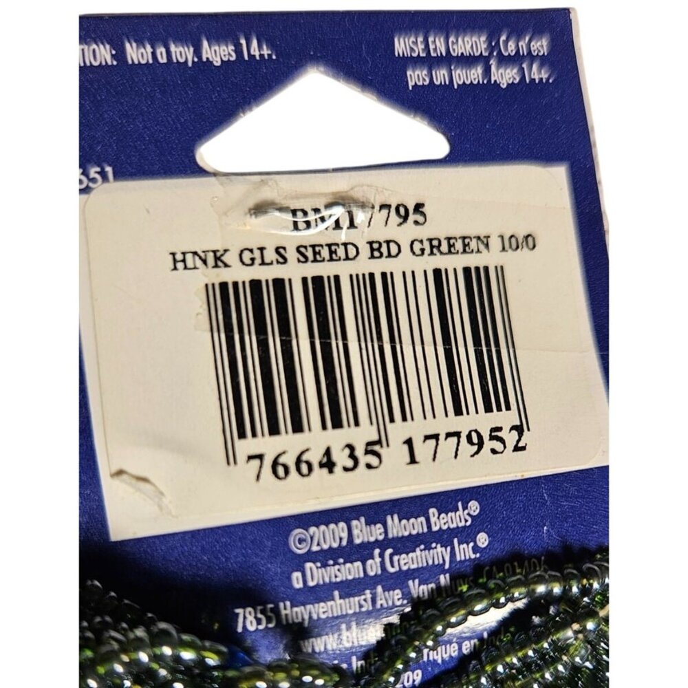 Blue Moon Beads Glass Seed Bead Strands 18 Pc Mixed Colors Green Silver Brown Je - Picture 6 of 11